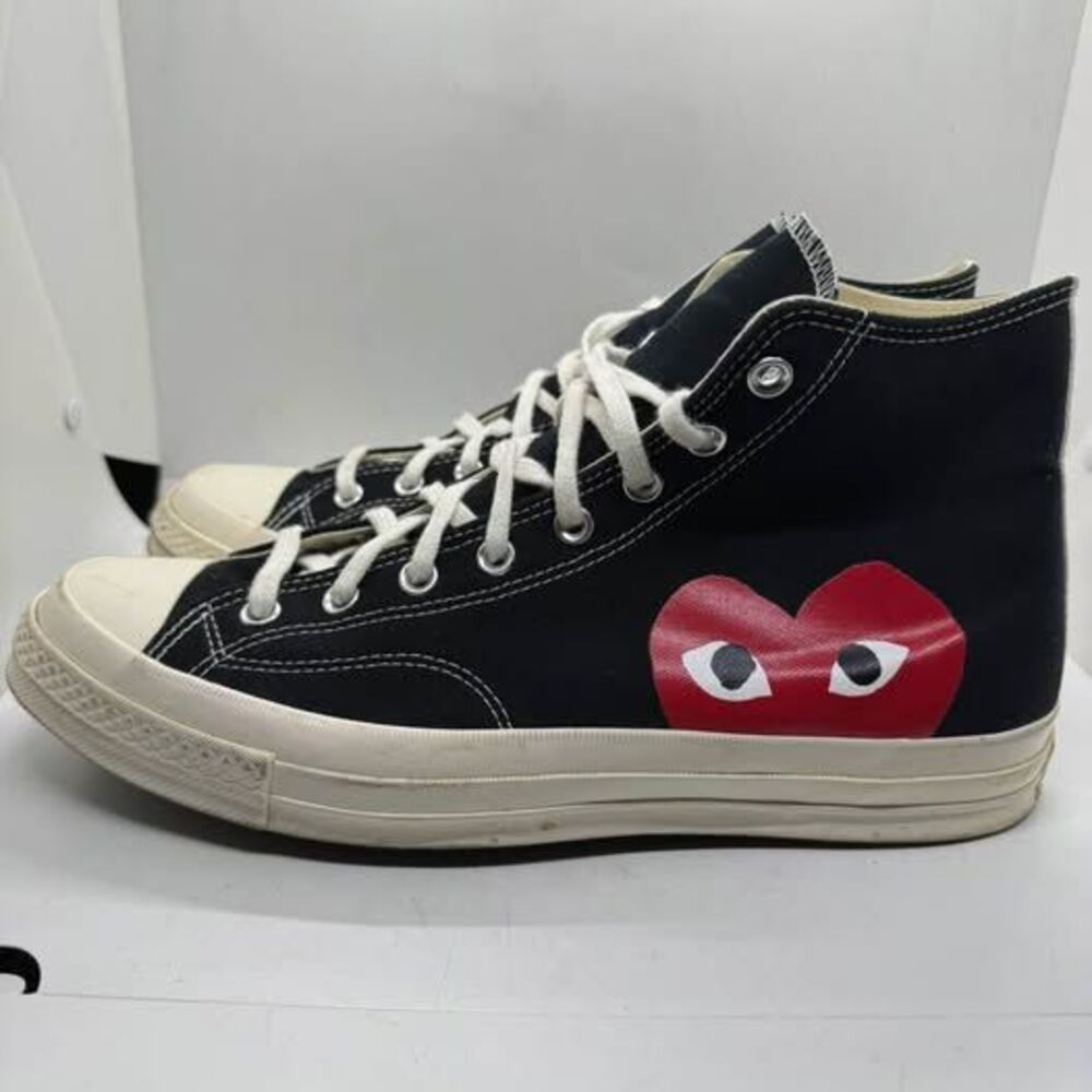 Converse x Comme des Garcons Size 12 black PLAY Chuck 70 High Top